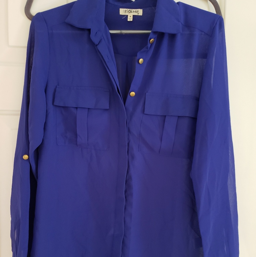 Long Sleeve Button Down Blouse